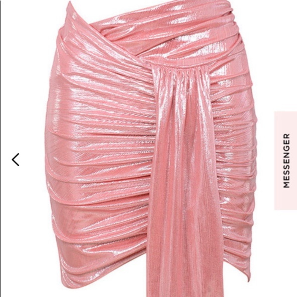 House of CB ‘Roxanne’ Pink Metallic Skirt XS - Picture 9 of 13